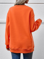 Christmas Tree Graphic Round Neck Sweatshirt - Delanoir