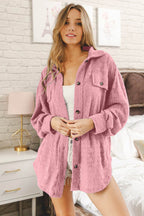 BiBi Oversized Lace Shacket with Front Pockets - Delanoir
