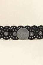 Round Shape PU Leather Belt - Delanoir
