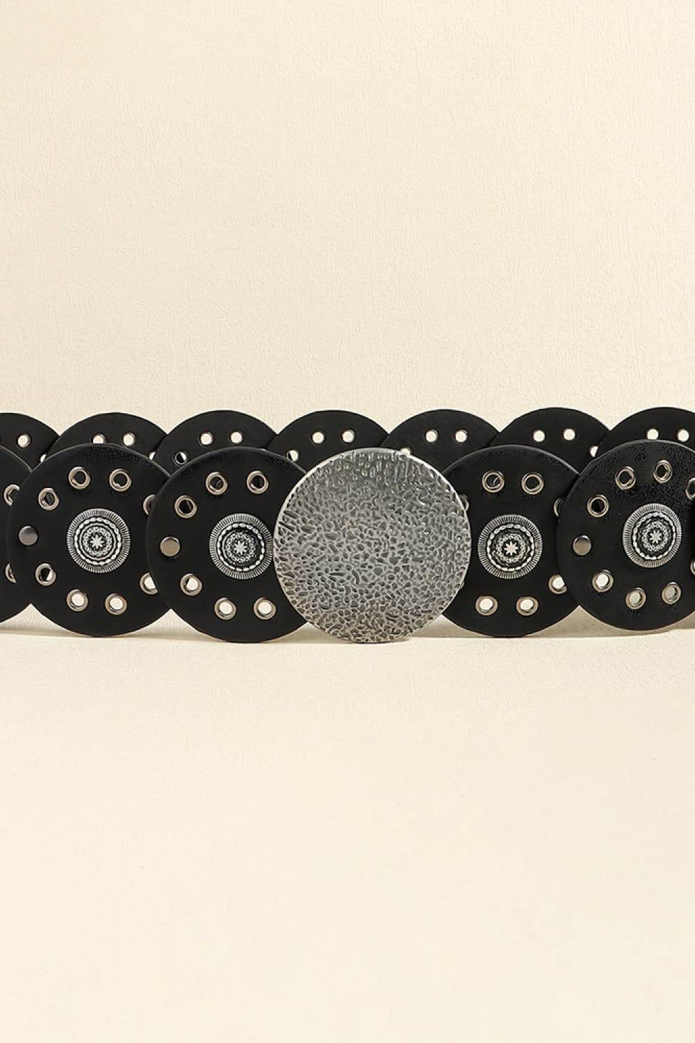 Round Shape PU Leather Belt - Delanoir