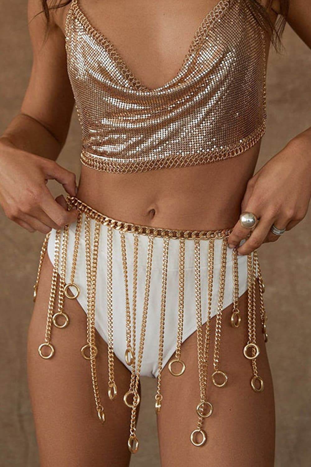 Fringe Chain Alloy Belt - Delanoir