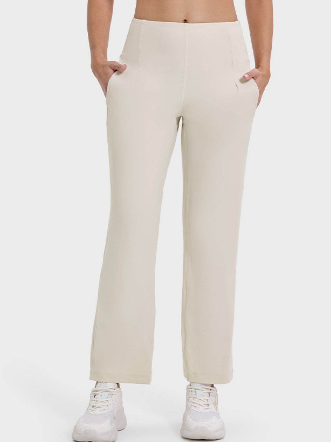 Millennia Pocketed High Waist Active Pants - Delanoir
