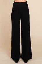Culture Code Full Size High Waist Wide Leg Pants - Delanoir