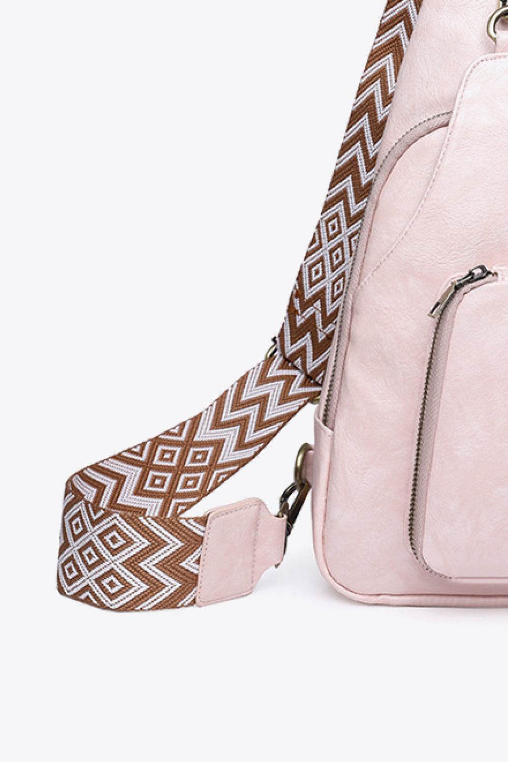 Adored Take A Trip PU Leather Sling Bag - Delanoir