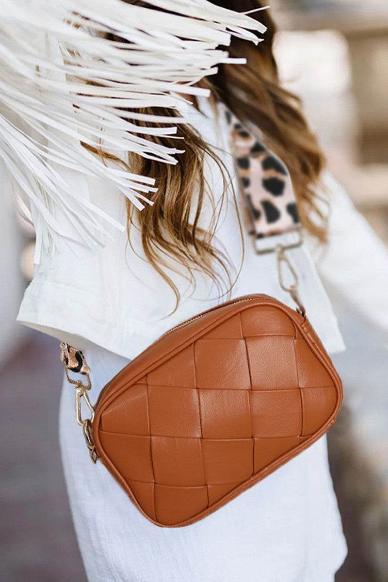 Zenana Cassette Woven Crossbody Bag - Delanoir