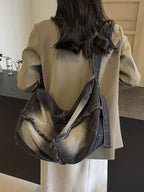 Raw Hem Gradient Crossbody Bag - Delanoir