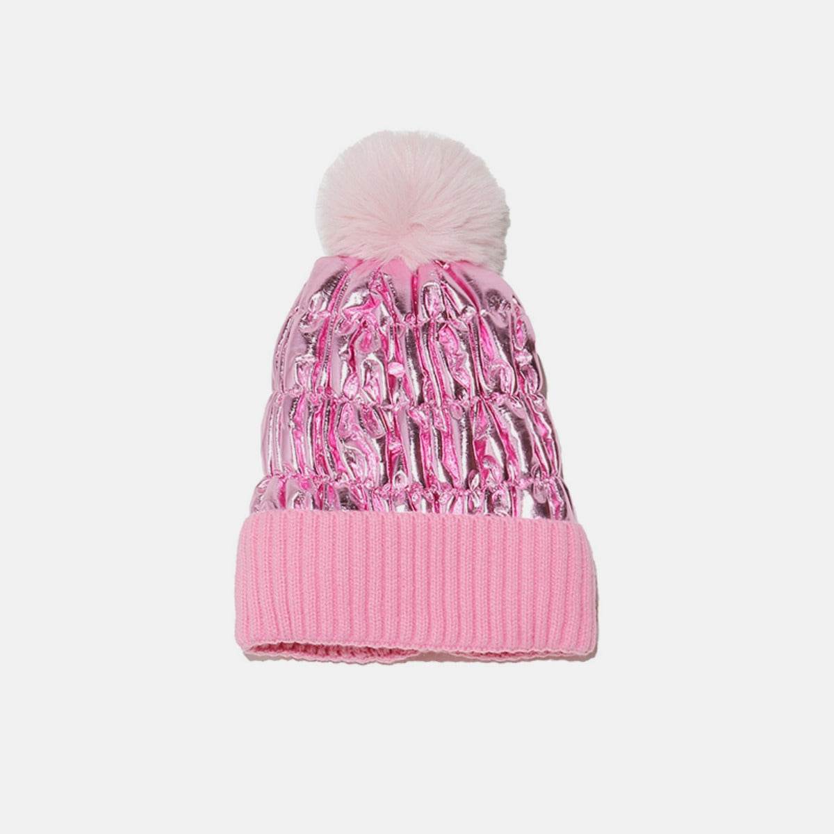 Thermal Knit Hat with Pompom - Delanoir