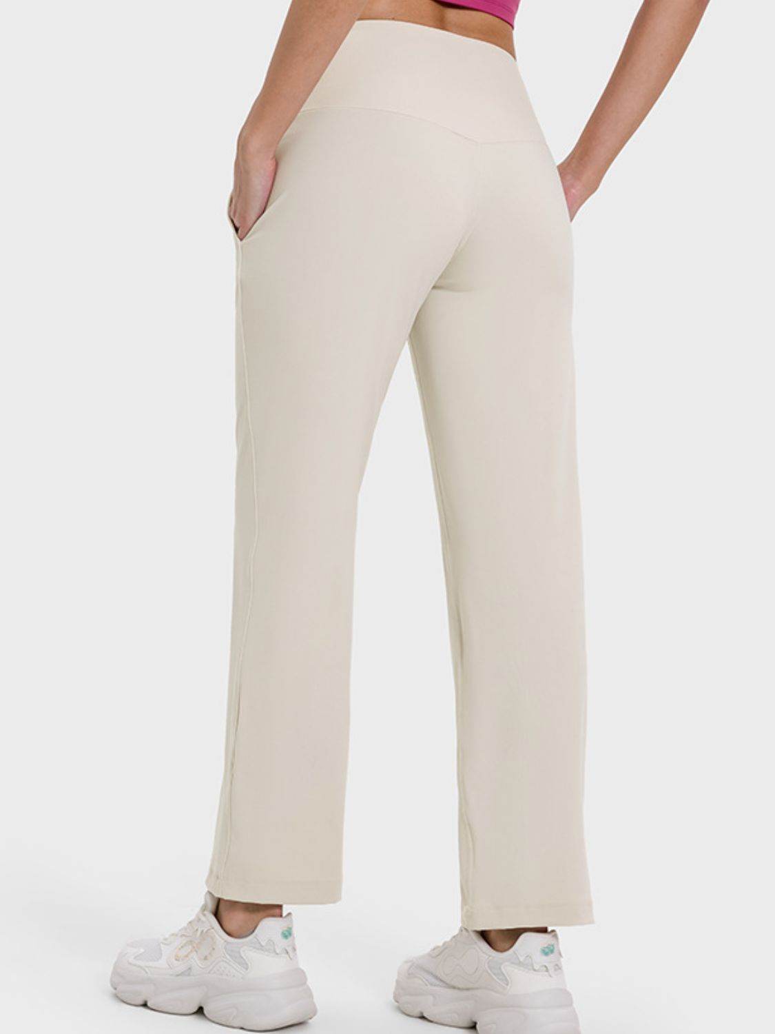 Millennia Pocketed High Waist Active Pants - Delanoir