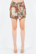 American Bazi Jacquard Weave Cargo Pocket Skirt - Delanoir