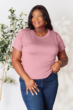 Basic Bae Full Size Round Neck Short Sleeve T-Shirt - Delanoir