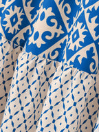 Geometric Elastic Waist Maxi Skirt - Delanoir