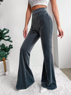 High Waist Flare Pants - Delanoir