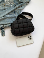 Bubble Texture Adjustable Strap Crossbody Bag - Delanoir