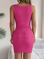 V-Neck Wide Strap Sweater Dress - Delanoir