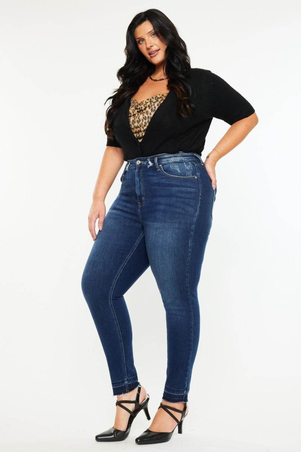 Kancan Full Size High Rise Ankle Skinny Jeans - Delanoir