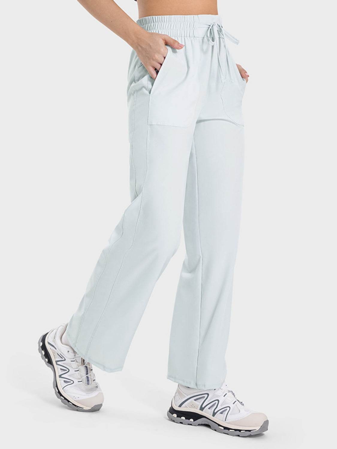 Millennia Drawstring Pocketed Active Pants - Delanoir