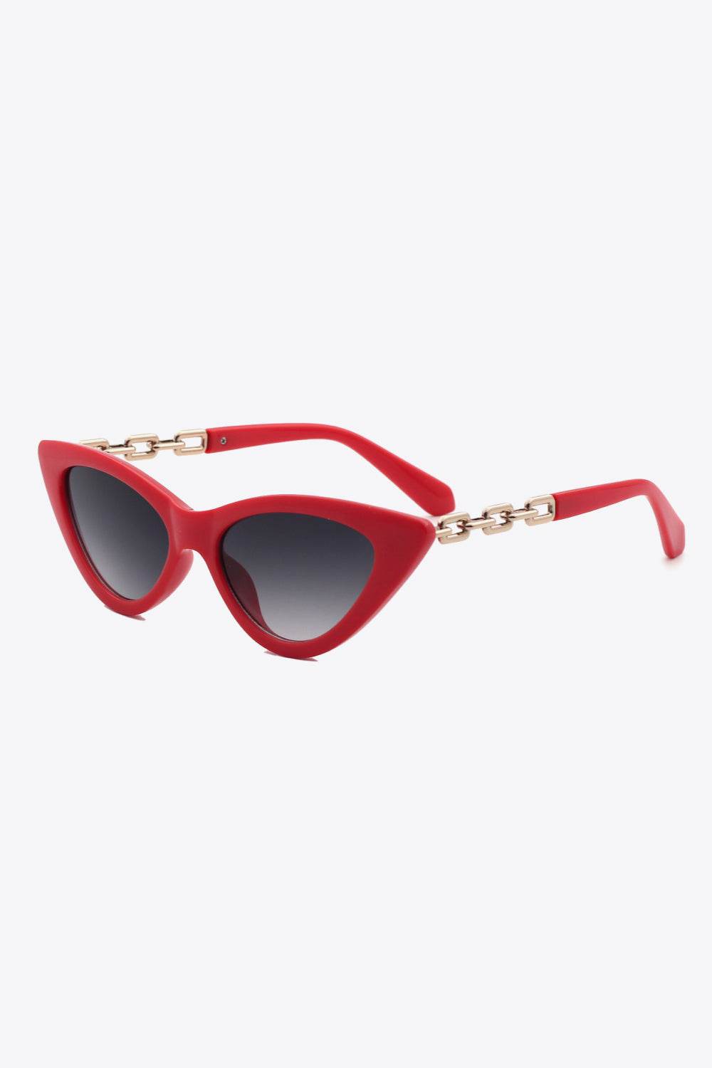 Chain Detail Cat-Eye Sunglasses - Delanoir