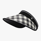 Plaid Natural Grass Adjustable Sun Hat - Delanoir