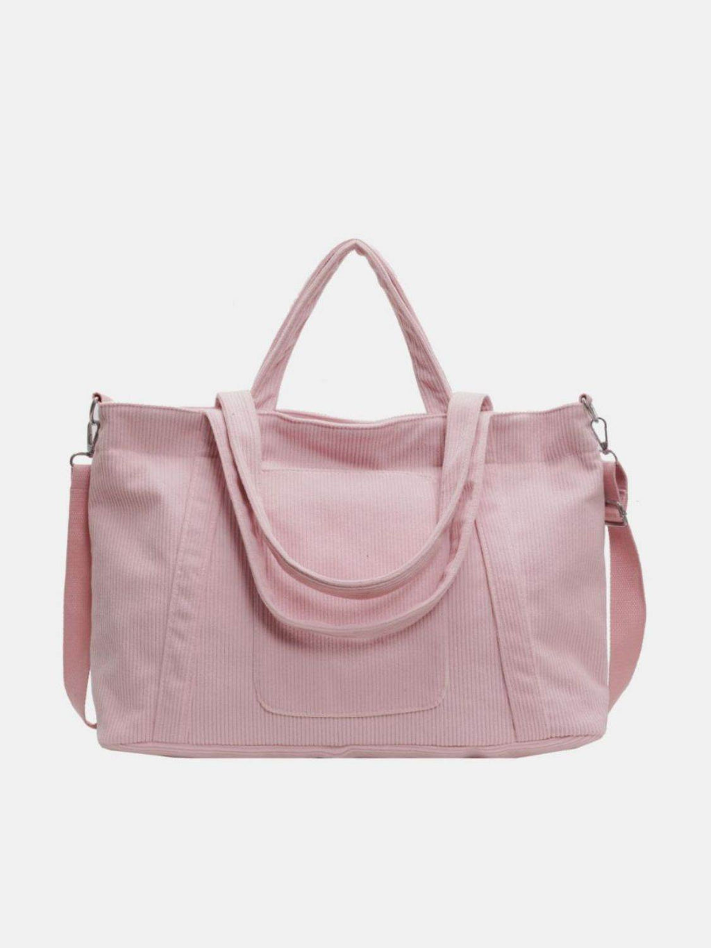 Corduroy Solid Large Tote Bag - Delanoir