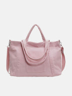 Corduroy Solid Large Tote Bag - Delanoir