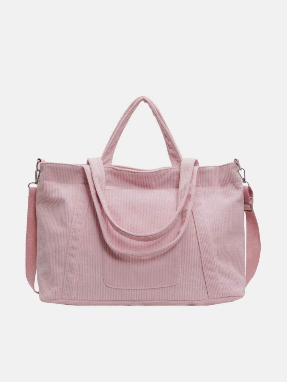 Corduroy Solid Large Tote Bag - Delanoir