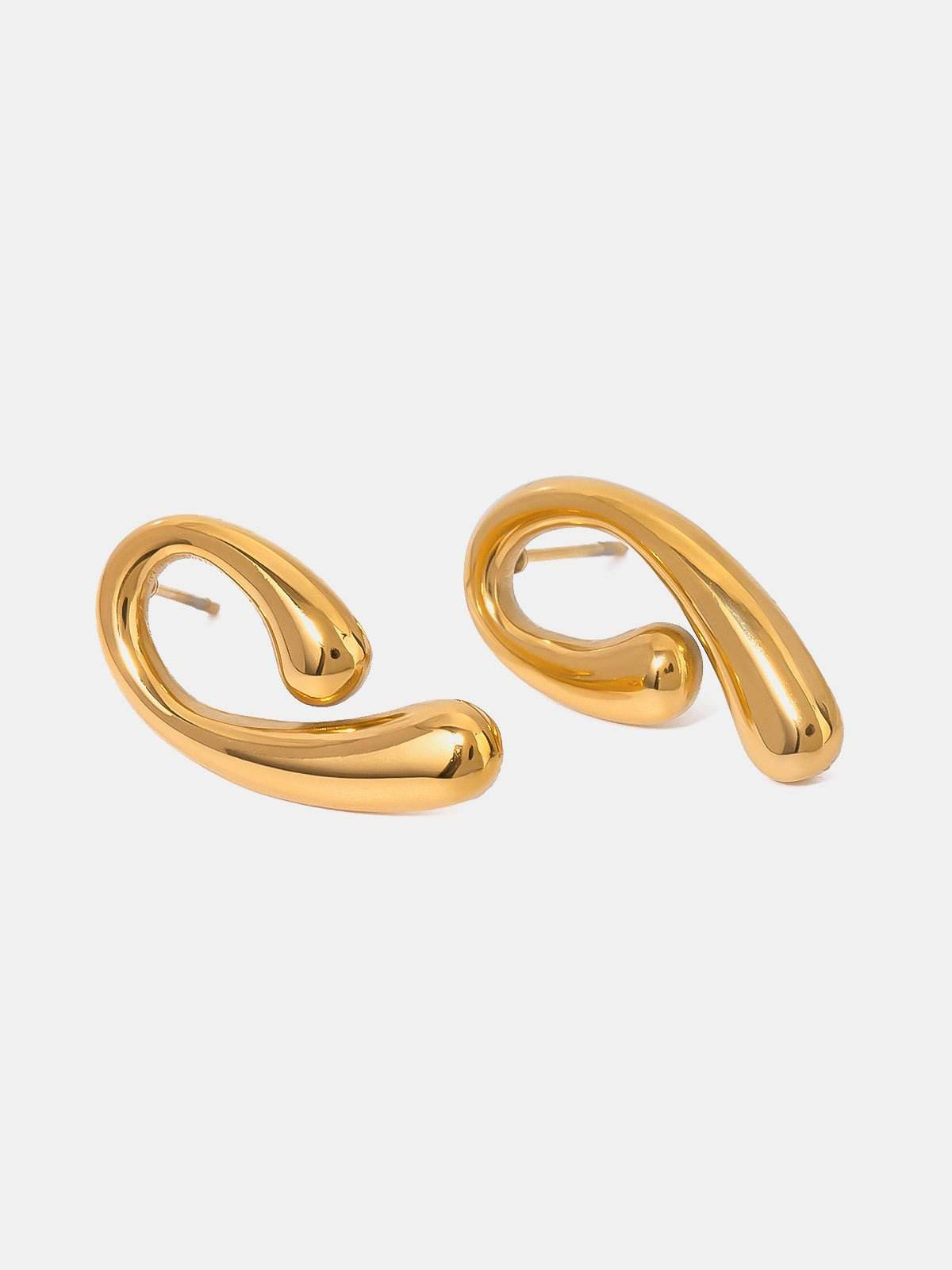18K Gold-Plated Stainless Steel Geometric Shape Earrings - Delanoir