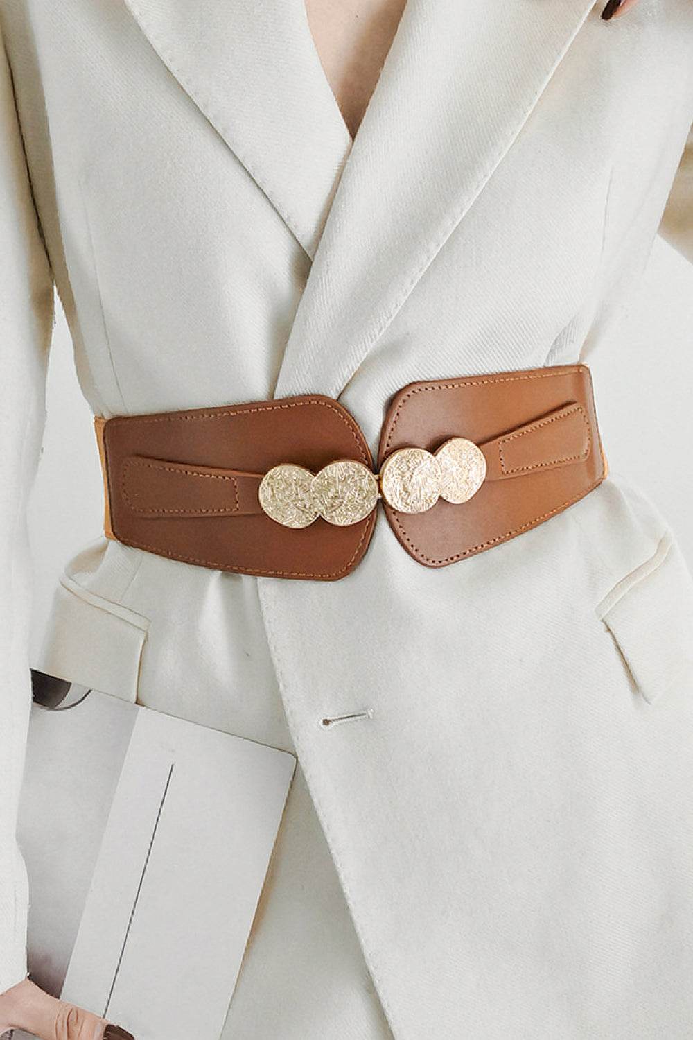 Alloy Buckle Elastic Belt - Delanoir