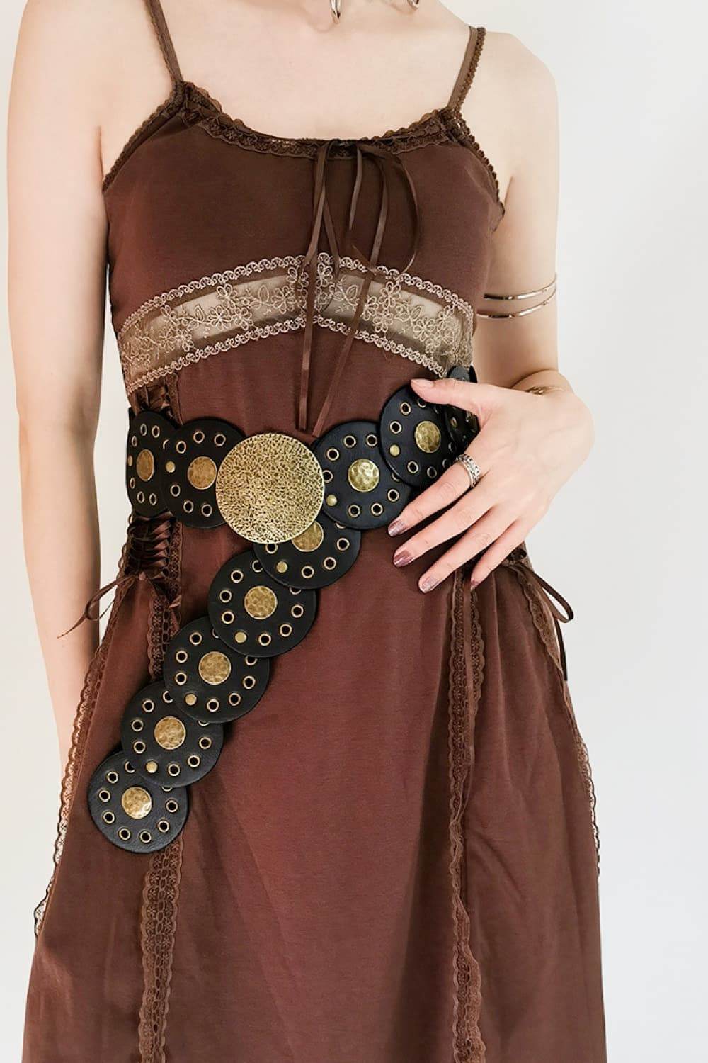 Round Shape PU Leather Belt - Delanoir