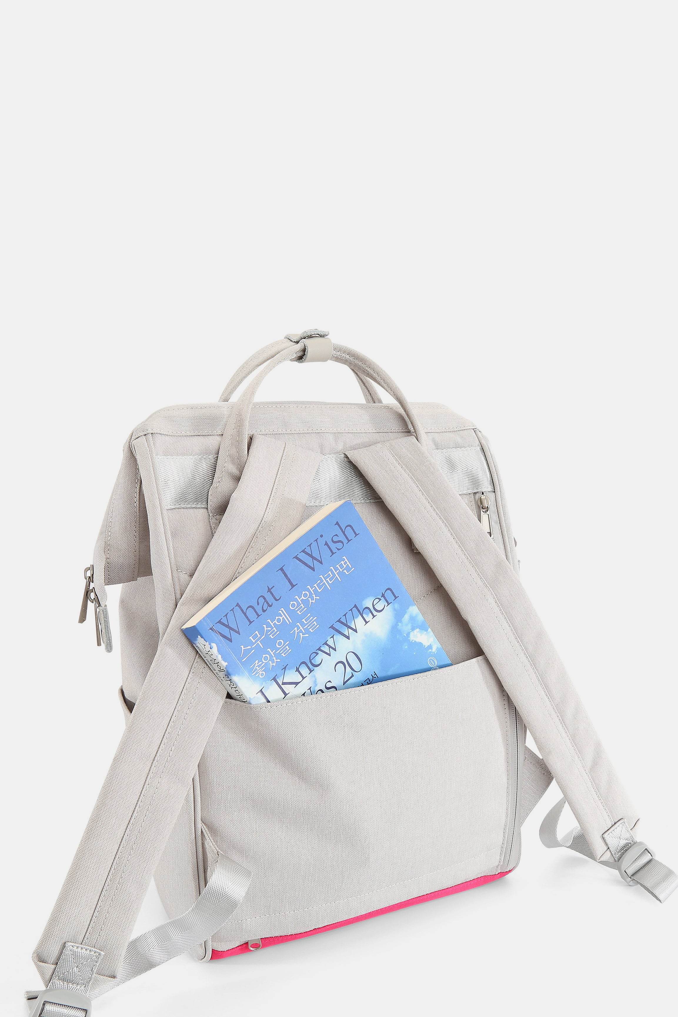 Himawari Contrast Waterproof Backpack Bag with External USB Port - Delanoir