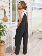 V-Neck Spaghetti Strap Jumpsuit - Delanoir