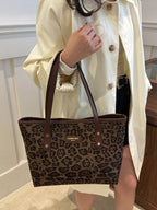 Leopard Polyester Tote Bag - Delanoir