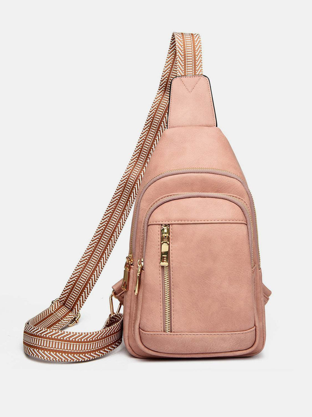 PU Leather Adjustable Strap Crossbody Bag - Delanoir