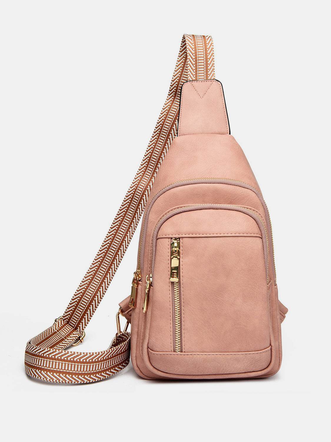 PU Leather Adjustable Strap Crossbody Bag - Delanoir