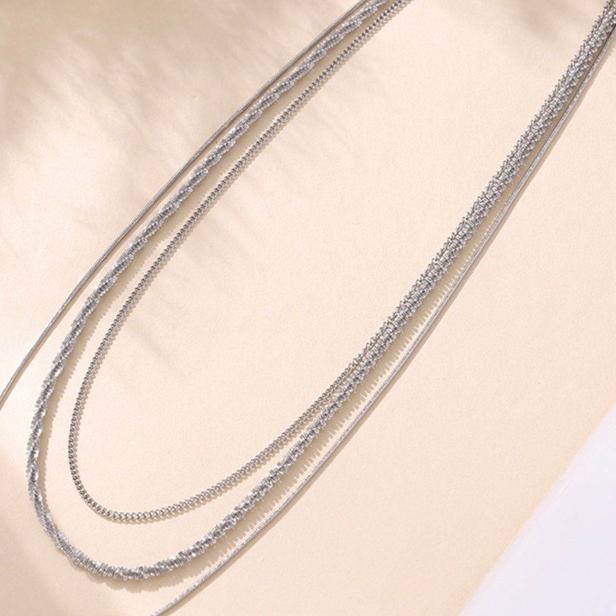 Titanium Steel Three-Layered Necklace - Delanoir