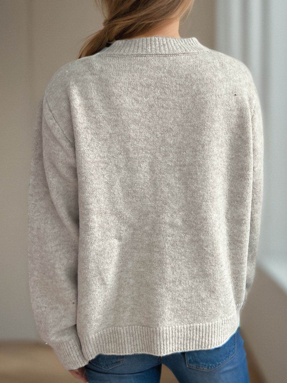 Button Down Long Sleeve Cardigan - Delanoir