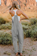 Double Take Full Size V-Neck Sleeveless Jumpsuit with Pockets - Delanoir