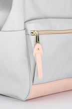 Himawari Contrast Waterproof Canvas Backpack Bag with Side Pockets - Delanoir