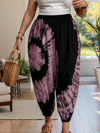 Tie-Dye Elastic Waist Pants - Delanoir