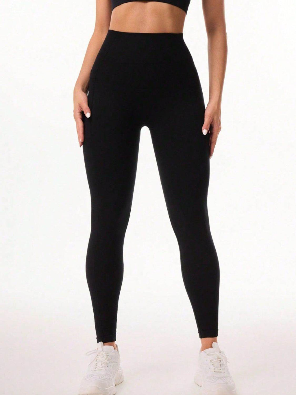 Pocketed High Waist Active Leggings - Delanoir