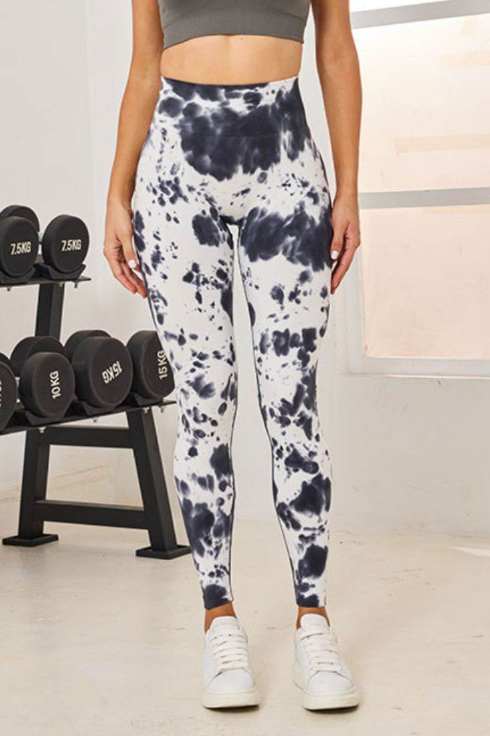 Tie-Dye High Waist Active Leggings - Delanoir
