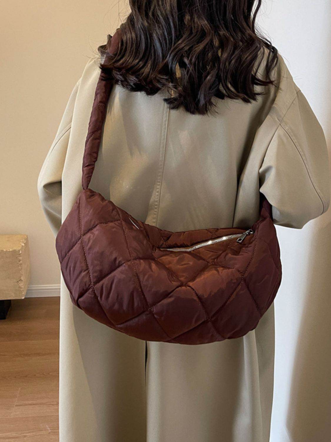 Quilted Polyester Crossbody Bag - Delanoir