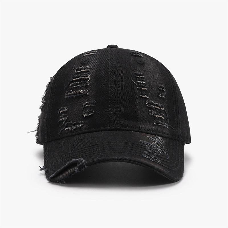 Distressed Adjustable Cotton Baseball Cap - Delanoir