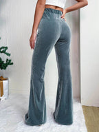 High Waist Flare Pants - Delanoir