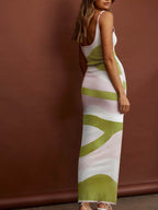 Spaghetti Strap Maxi Sweater Dress - Delanoir