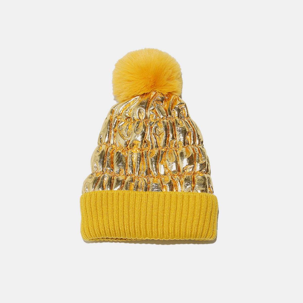 Thermal Knit Hat with Pompom - Delanoir
