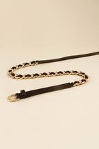 PU Chain Skinny Belt - Delanoir