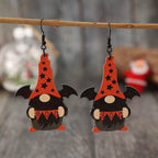 Wooden Point Hat Gnome Shape Earrings - Delanoir