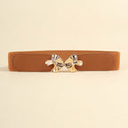 Alloy Buckle Elastic Belt - Delanoir