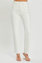 RISEN Full Size High Rise Tummy Control Straight Jeans - Delanoir