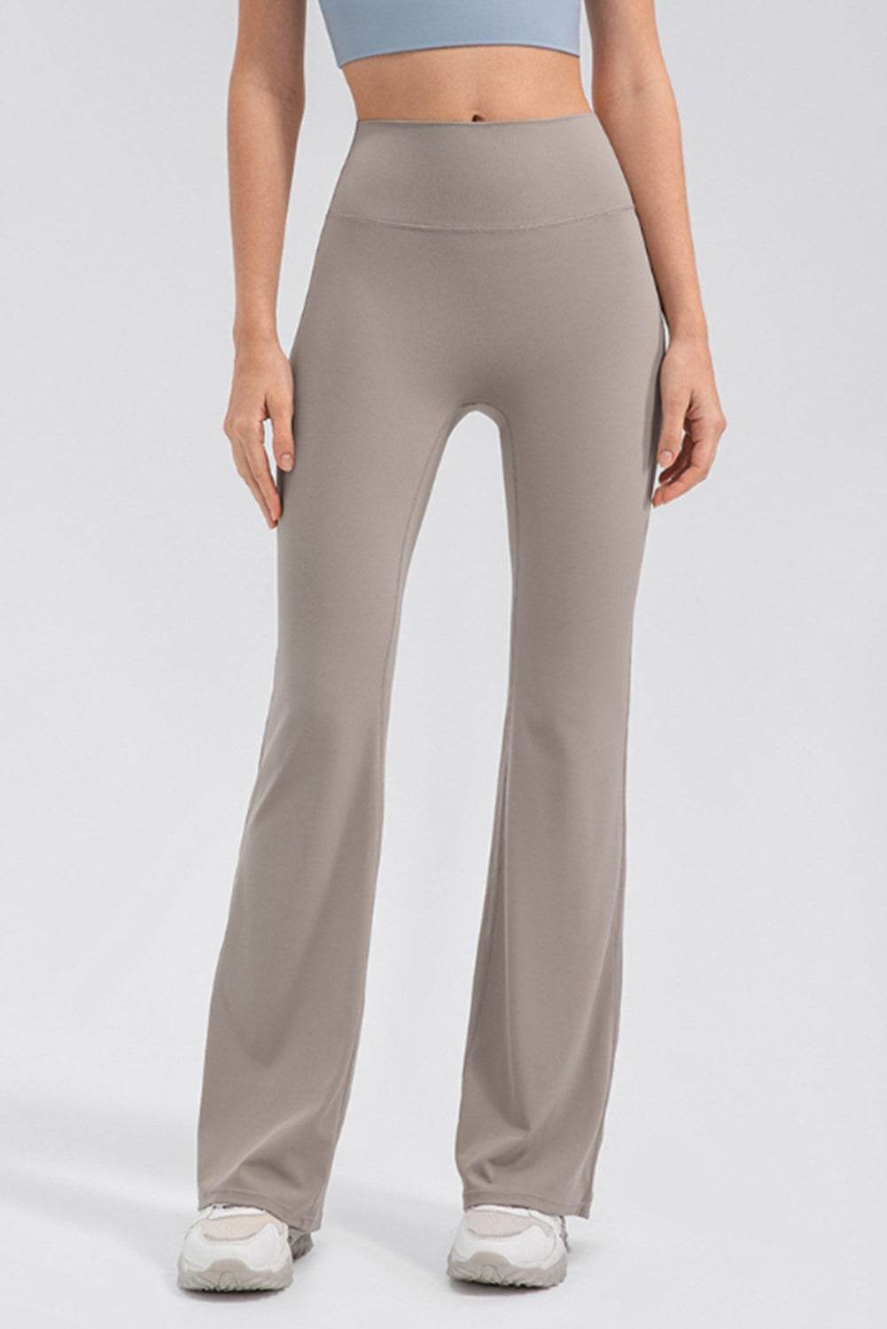High Waist Straight Active Pants - Delanoir
